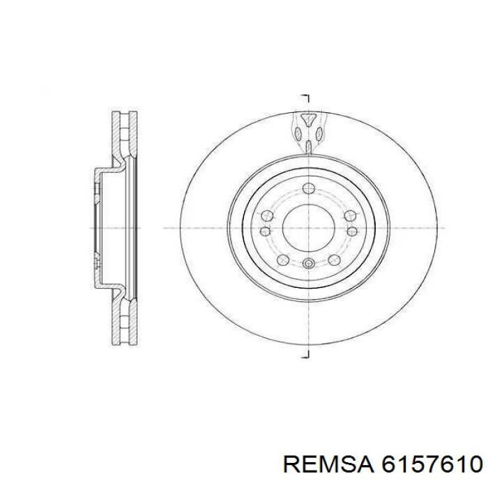 6157610 Remsa disco do freio dianteiro