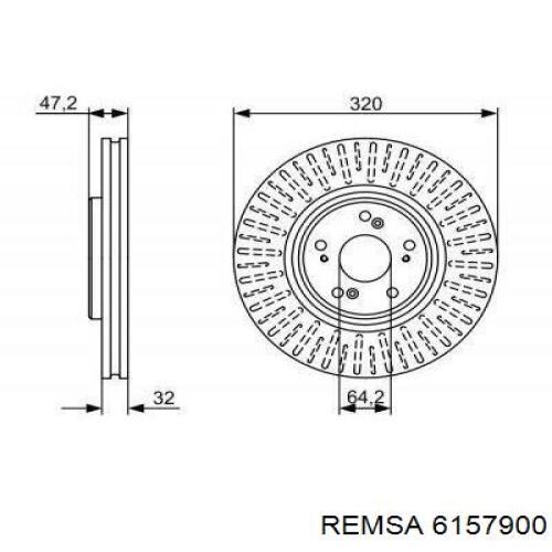 6157900 Remsa Дисковый тормоз
