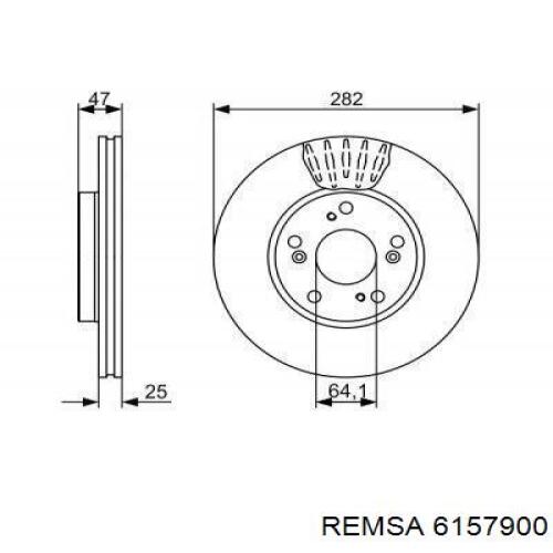 Задний тормозной диск Remsa 6157900 цена, от 43.98 USD