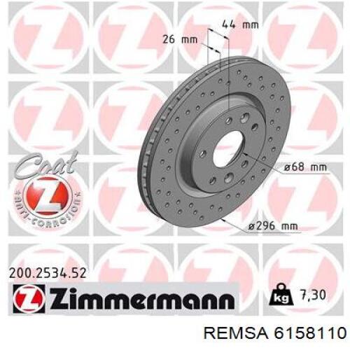 Купить 6158110 Remsa Ротор тормозной
