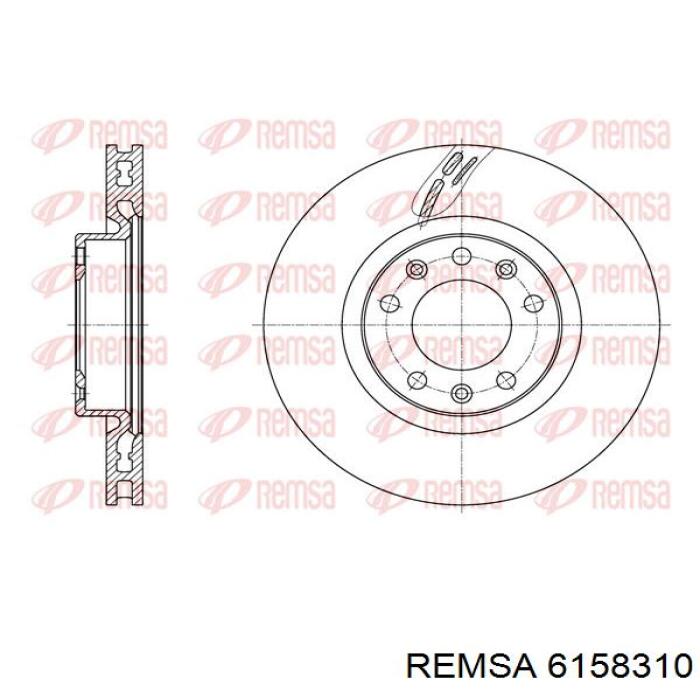 Передние тормозные диски 6158310 Remsa