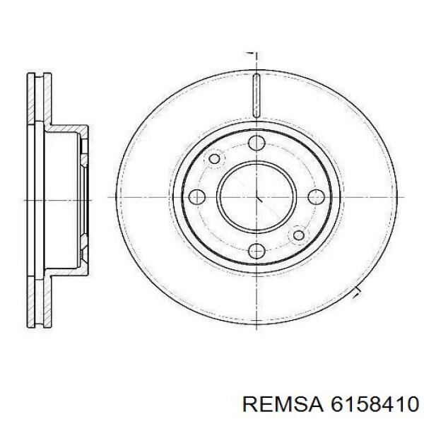 6158410 Remsa Диск тормозной передний