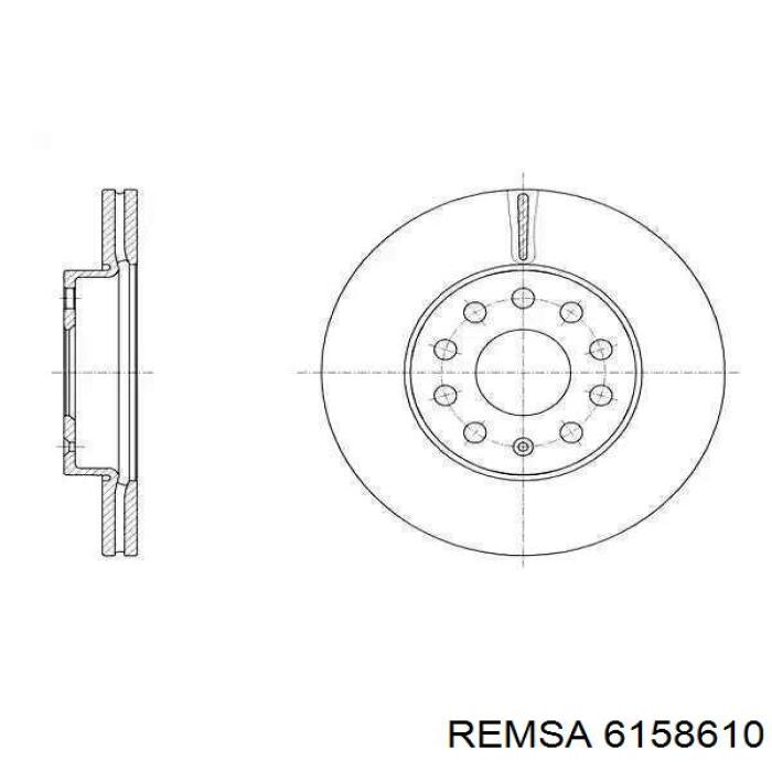 6158610 Remsa disco do freio dianteiro