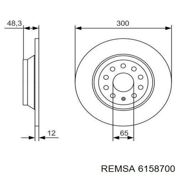 6158700 Remsa Дисковый тормоз
