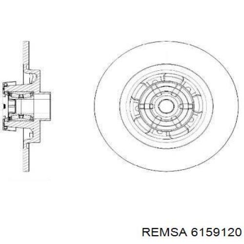 Тормозные диски 6159120 Remsa