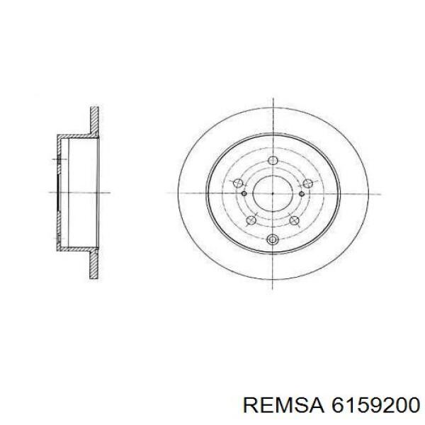 Тормозные диски 6159200 Remsa