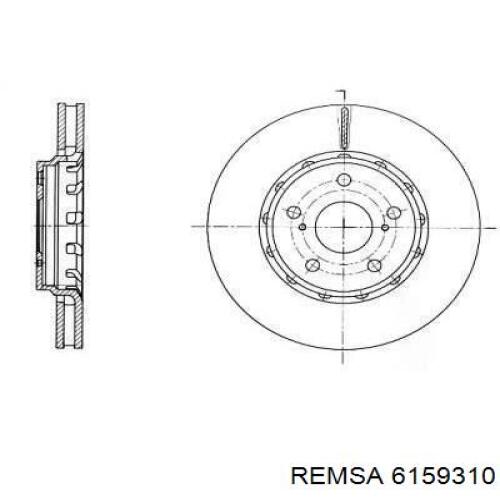 Передние тормозные диски 6159310 Remsa