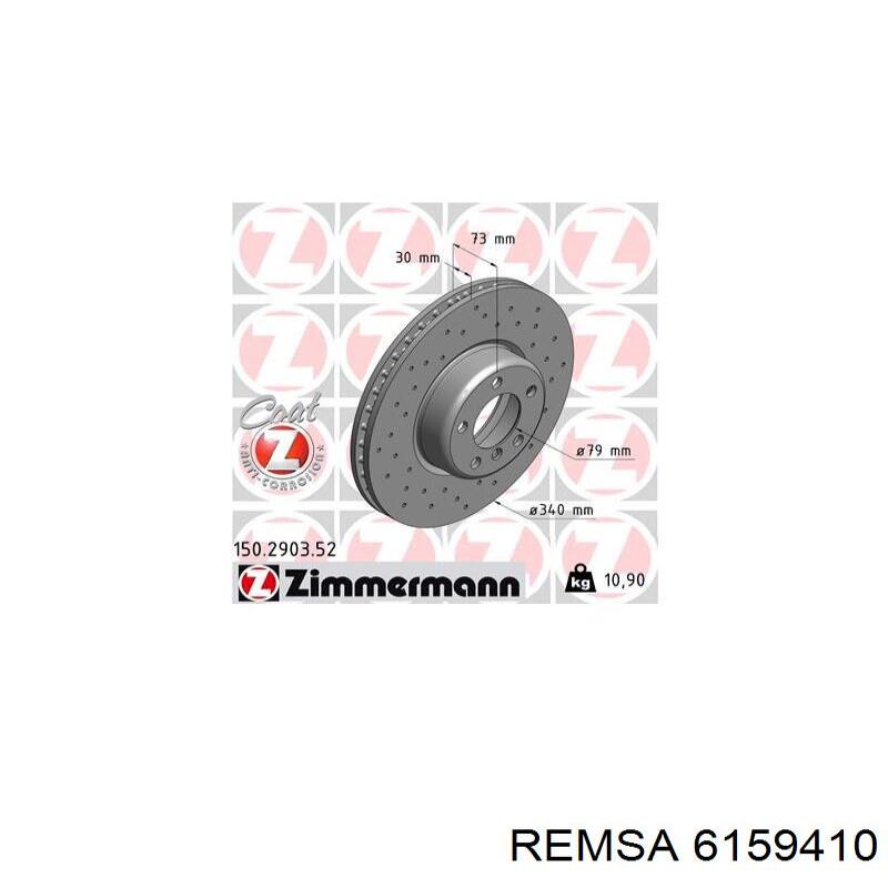 Передние тормозные диски 6159410 Remsa