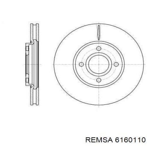 6160110 Remsa Диск тормозной передний
