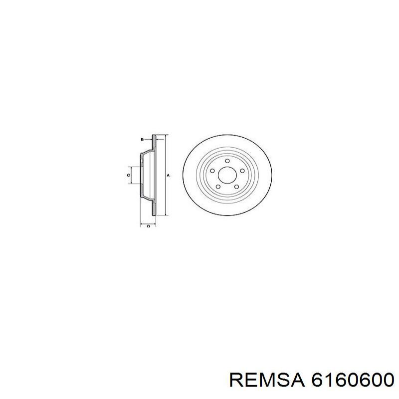 Задний дисковый тормоз Remsa 6160600