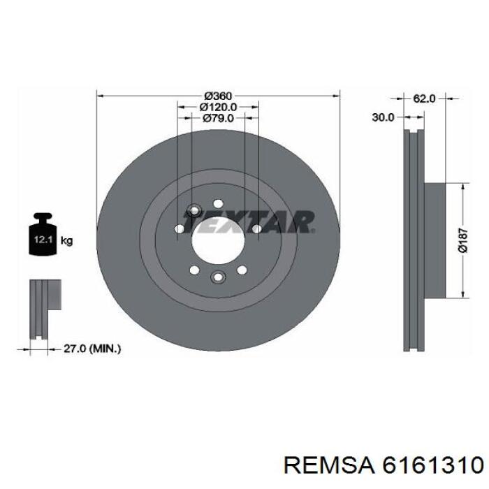 Купить 6161310 Remsa Ротор тормозной