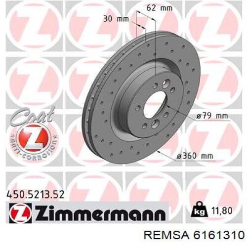 Тормоз дисковый передний Remsa 6161310 цена, от 90.60 USD