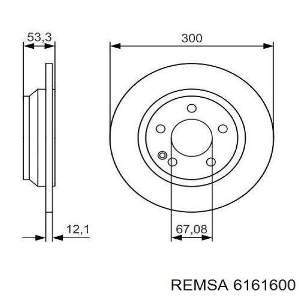 Задний тормозной диск Remsa 6161600 цена, от 42.16 USD