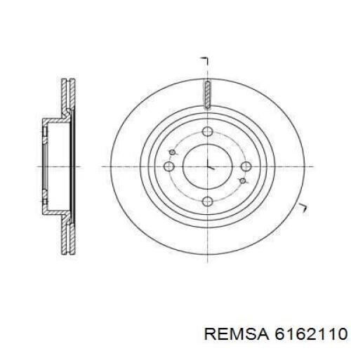 Передние тормозные диски 6162110 Remsa