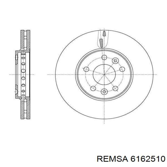 Передние тормозные диски 6162510 Remsa