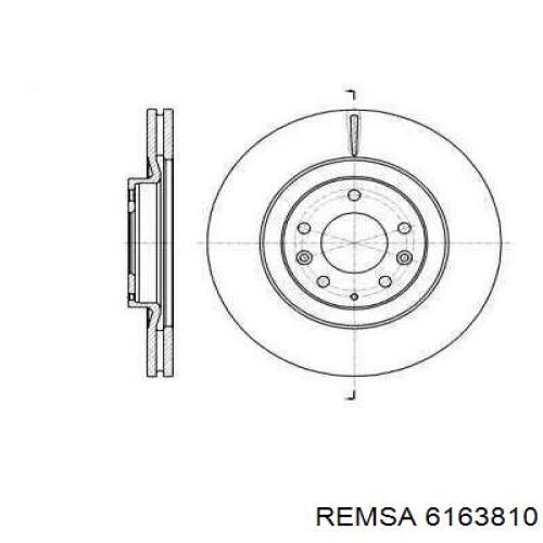 Freno de disco delantero 6163810 Remsa