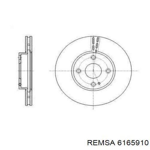 Передние тормозные диски 6165910 Remsa