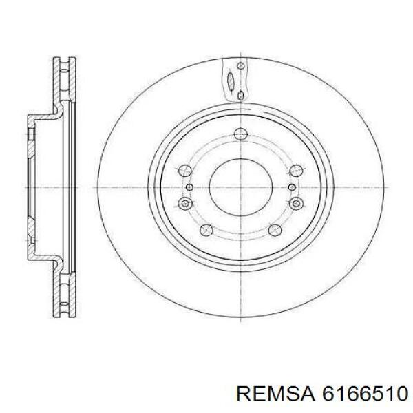 Передние тормозные диски 6166510 Remsa