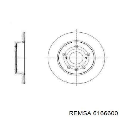 Тормозные диски 6166600 Remsa