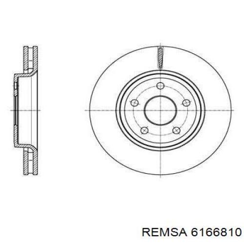 Передние тормозные диски 6166810 Remsa