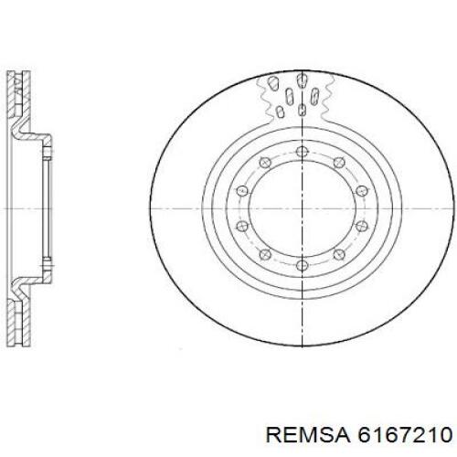 61672.10 Remsa диск тормозной передний
