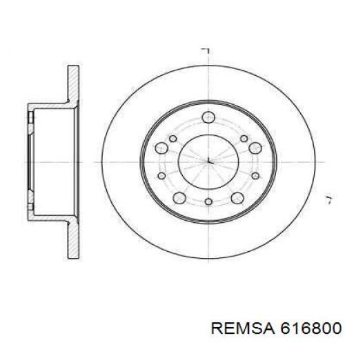 Передние тормозные диски 616800 Remsa