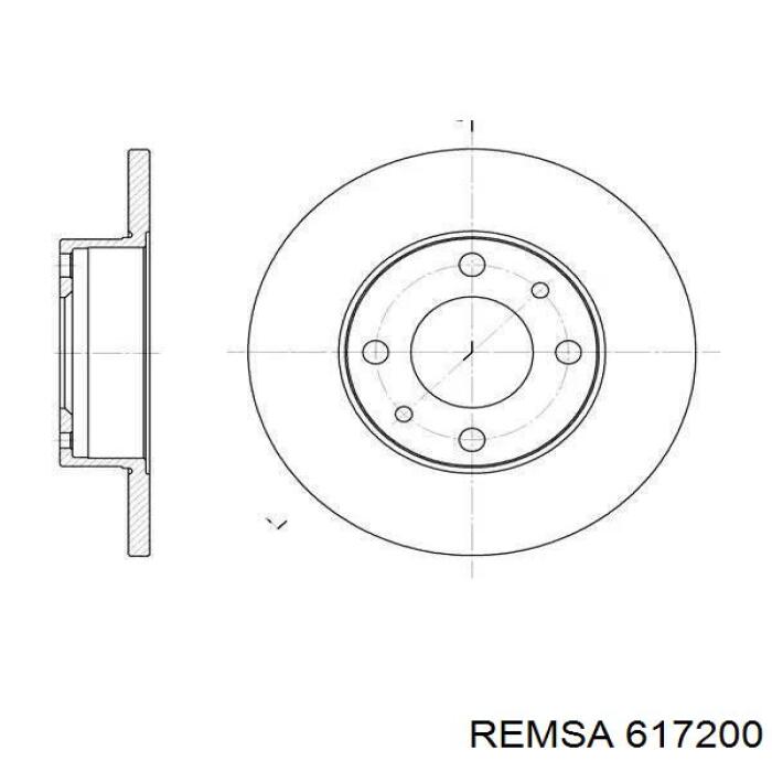 Передние тормозные диски 617200 Remsa