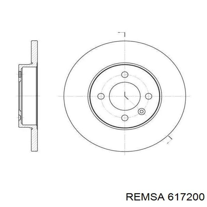 6172.00 Remsa диск тормозной передний