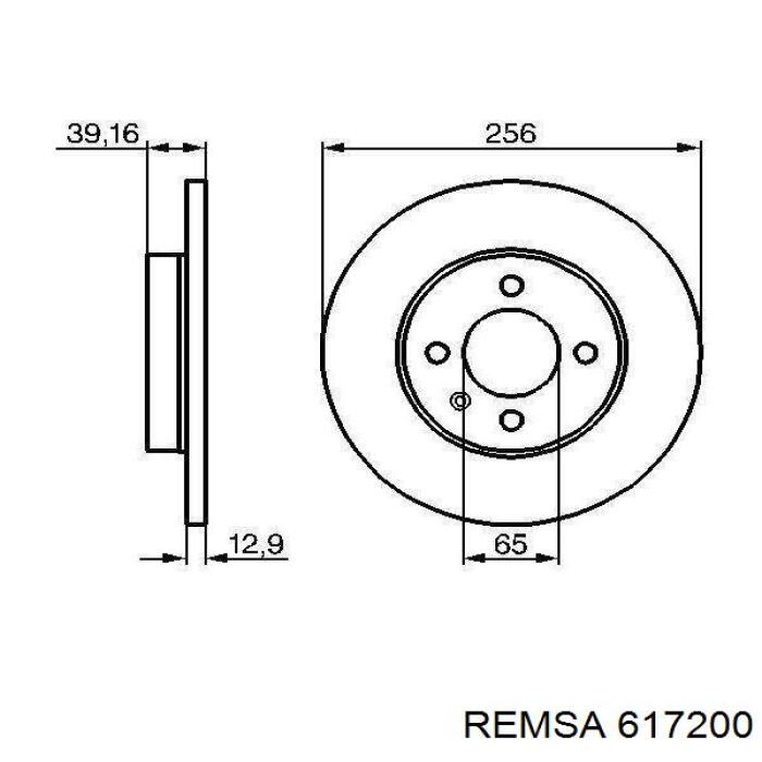 Тормоз дисковый передний Remsa 617200 цена, от 23.01 USD