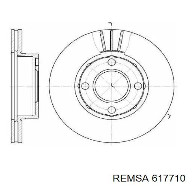 617710 Remsa Диск тормозной передний