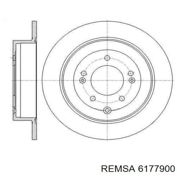 Диск тормозной задний REMSA 6177900