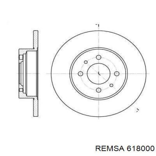 Передние тормозные диски 618000 Remsa