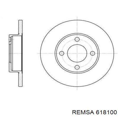 Передние тормозные диски 618100 Remsa