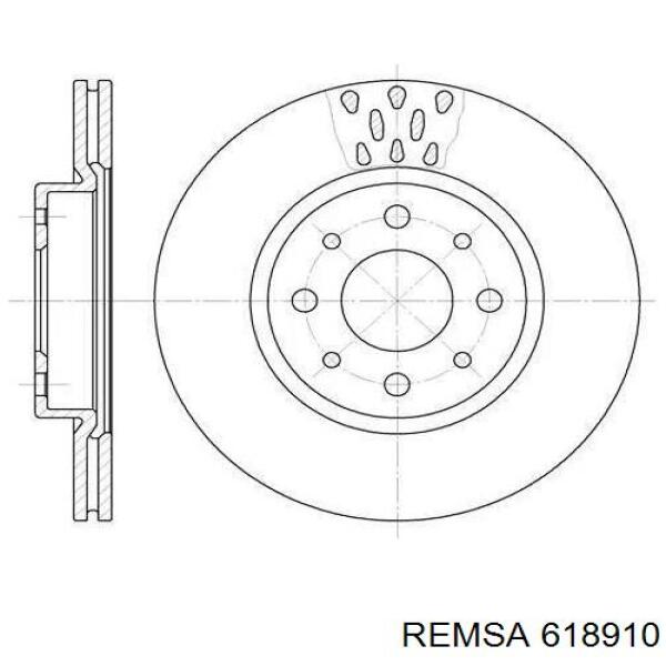 Диск тормозной передний Remsa 618910