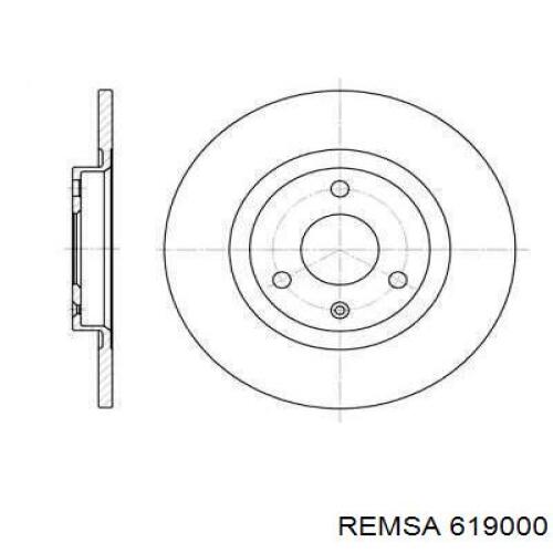 Передние тормозные диски 619000 Remsa