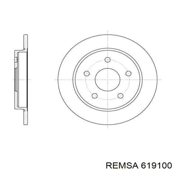 619100 Remsa Диск тормозной передний