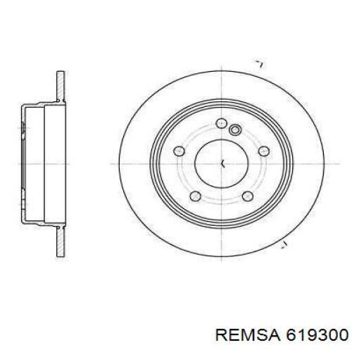 619300 Remsa диск тормозной задний
