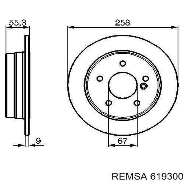 Тормозные диски 619300 Remsa