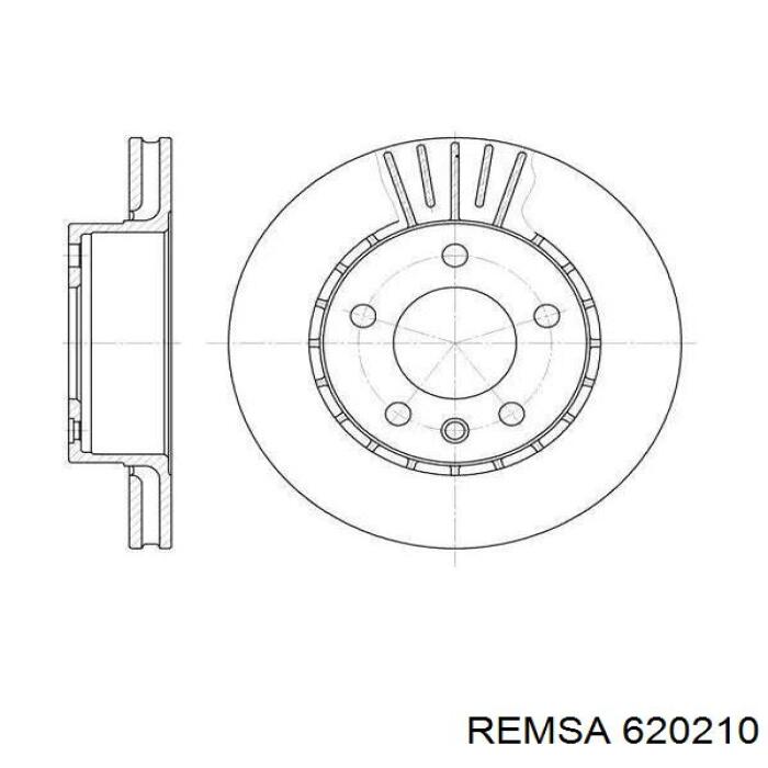 Передние тормозные диски 620210 Remsa