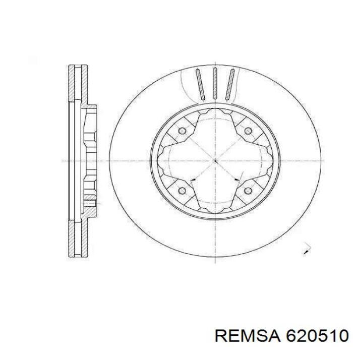 6205.10 Remsa диск тормозной передний