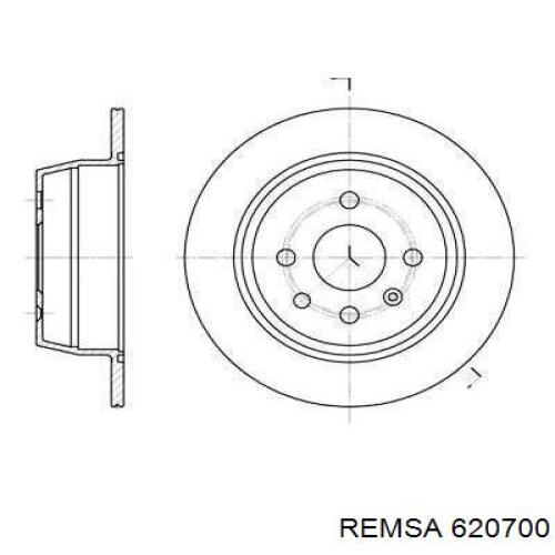 Купить 620700 Remsa Диск тормозной задний
