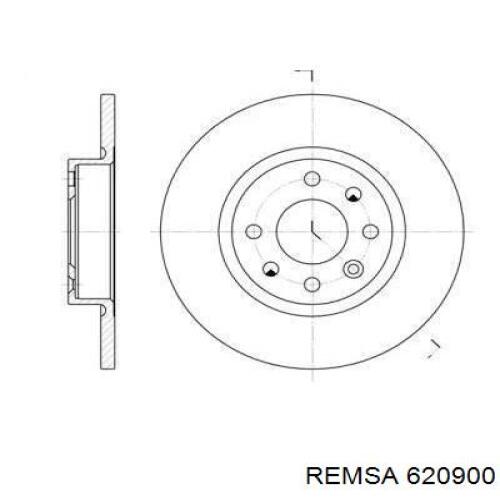 Передние тормозные диски 620900 Remsa