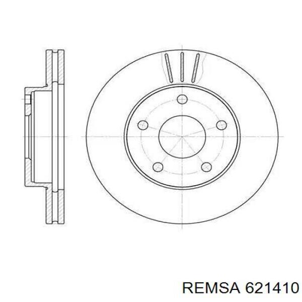 Передние тормозные диски 621410 Remsa