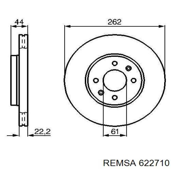 Тормоз дисковый передний Remsa 622710 цена, от 34.91 USD
