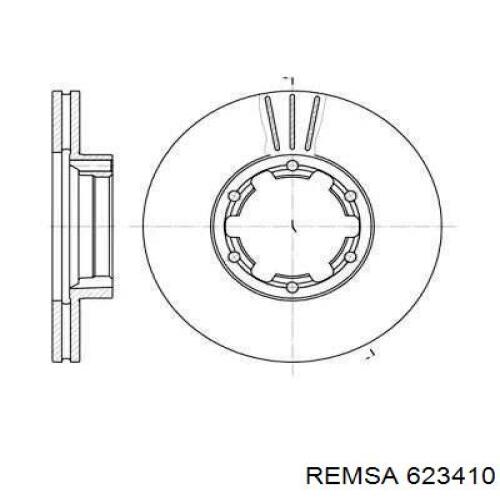 Передние тормозные диски 623410 Remsa