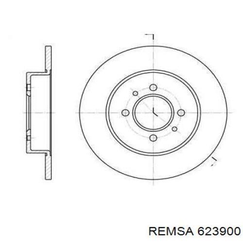 623900 Remsa диск тормозной задний