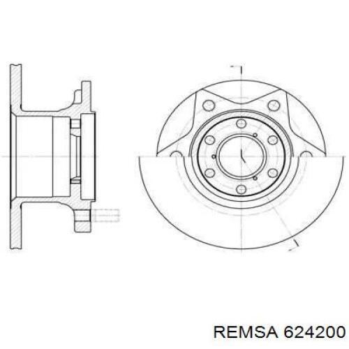 624200 Remsa диск тормозной передний