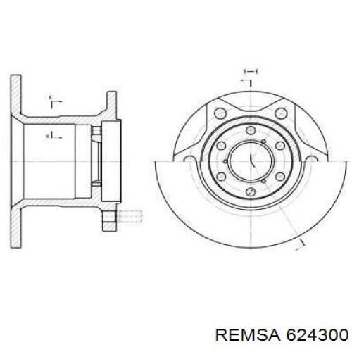 624300 Remsa диск тормозной передний