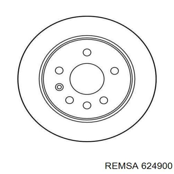 Disco de freno trasero 624900 Remsa