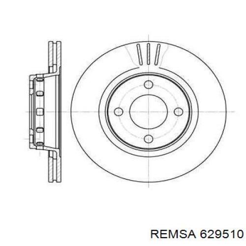 Передние тормозные диски 629510 Remsa